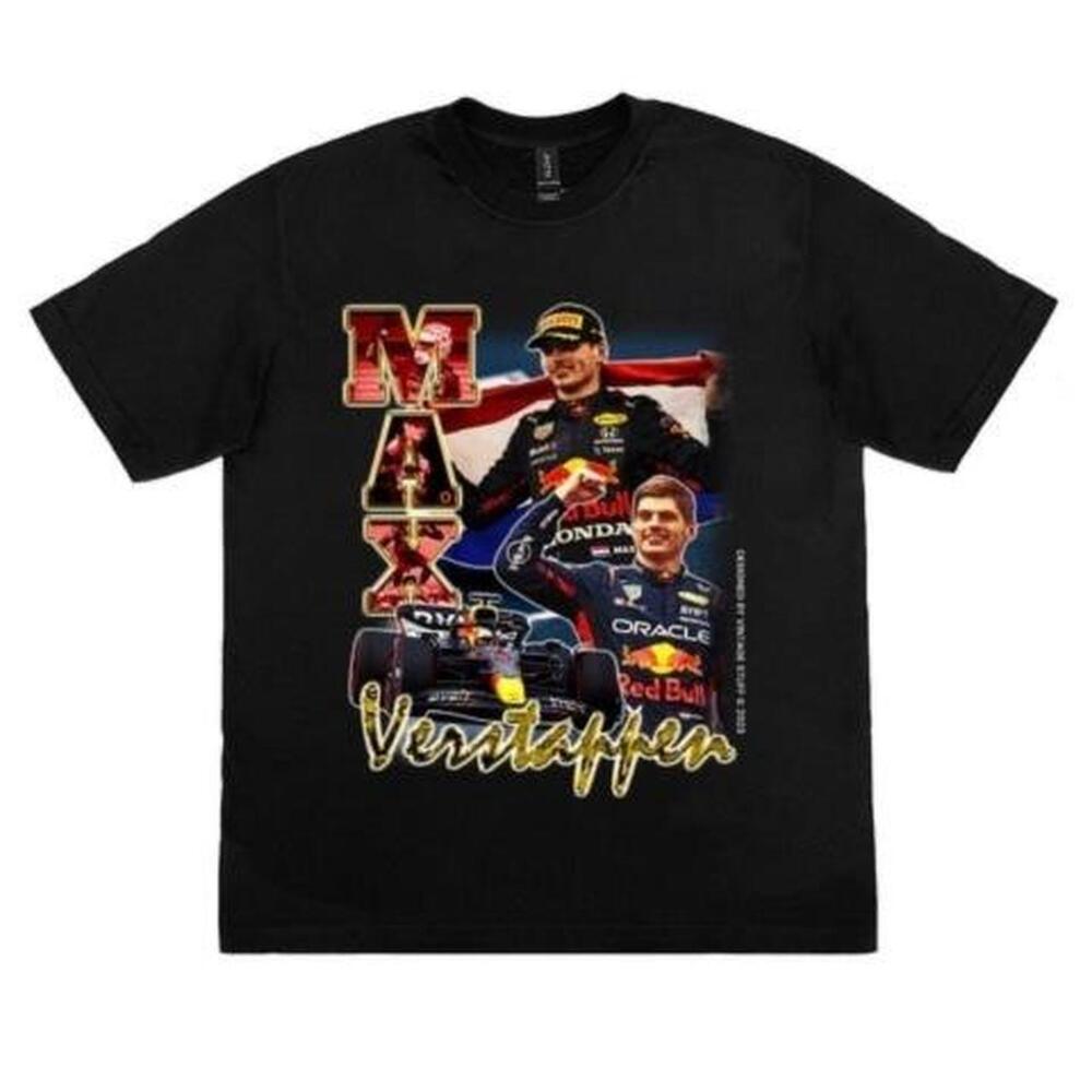 Max Verstappen F1 Racing Tee In Black And Red